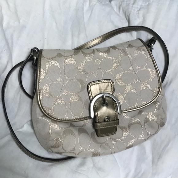 Coach Bags Coach Gold Logo Crossbody Poshmark